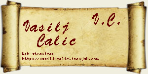 Vasilj Čalić vizit kartica